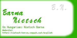 barna nietsch business card